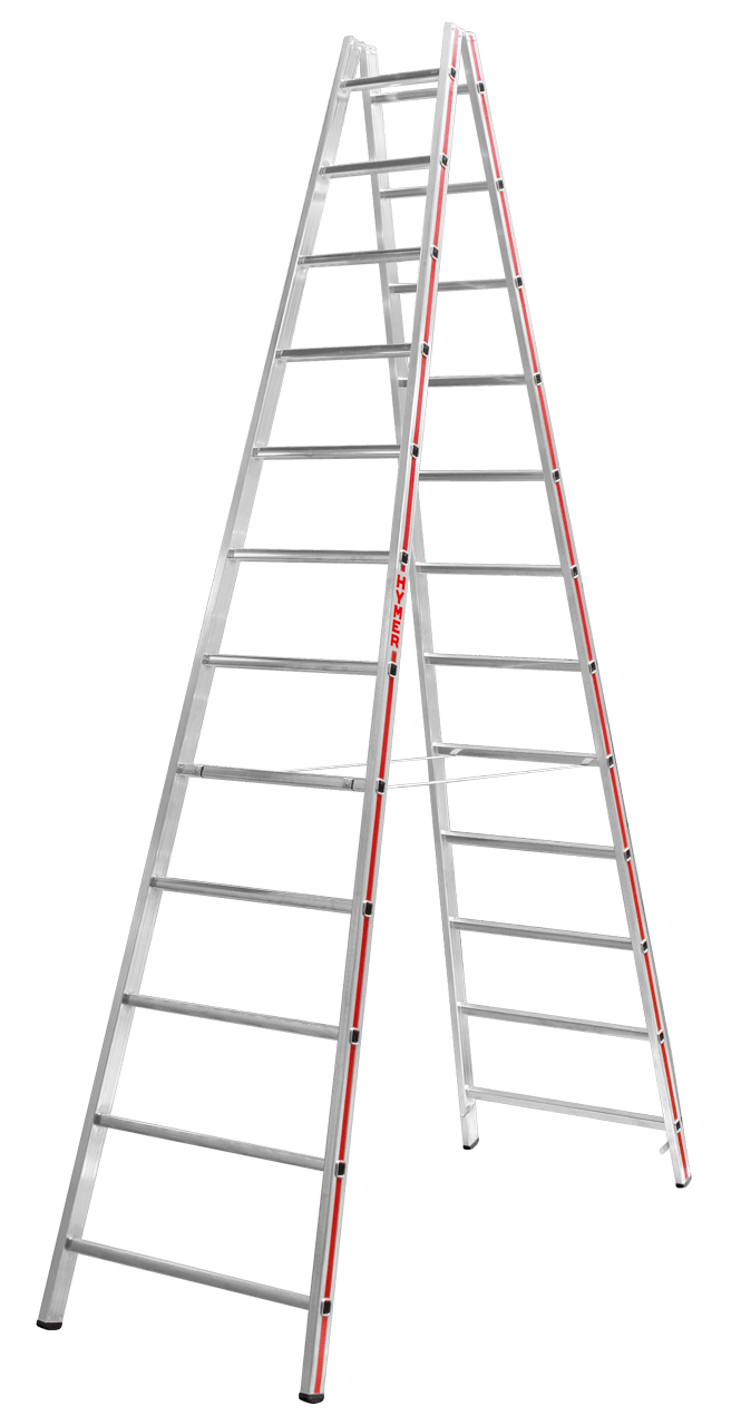 Hymer Sprossenstehleiter 4023, beidseitig begehbar - Topleiter