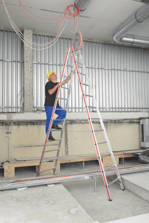 Hymer Sprossenstehleiter 6023, beidseitig begehbar - Topleiter