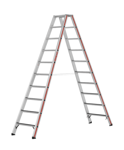 Stufenstehleiter 8624 R13, beidseitig begehbar - Topleiter